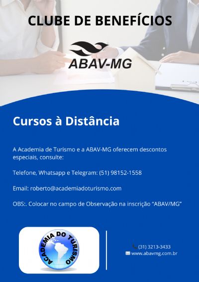 ACADEMIA DO TURISMO - CURSOS À DISTÂNCIA